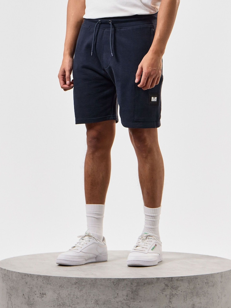 Weekend Offender Mens Hawkins Lounge 100% Cotton Logo Shorts - Image 1 of 6