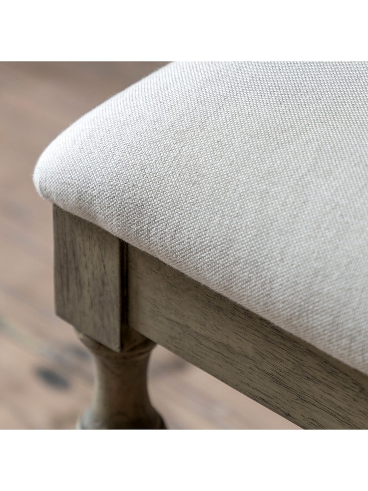 Gallery Home Natural Wood Mustique Dressing Stool - Image 2 of 4
