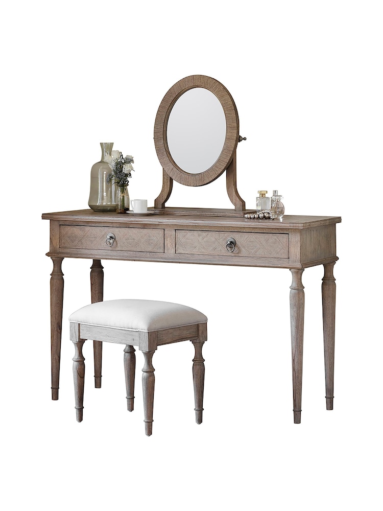 Gallery Home Natural Wood Mustique Dressing Stool - Image 4 of 4