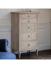 Gallery Home Natural Wood Mustique 5 Drawer Lingerie Chest - Image 1 of 5