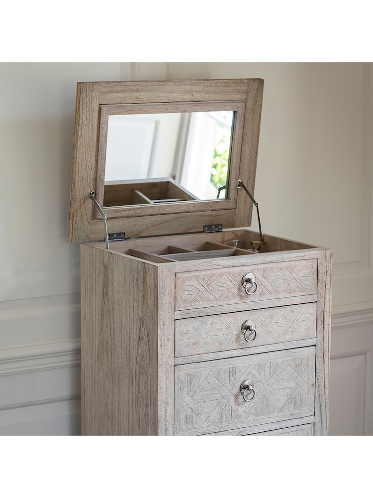 Gallery Home Natural Wood Mustique 5 Drawer Lingerie Chest - Image 2 of 5