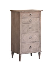 Gallery Home Natural Wood Mustique 5 Drawer Lingerie Chest - Image 5 of 5
