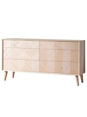 Gallery Home Oak Milano 6 Drawer Chest - Image 4 of 4