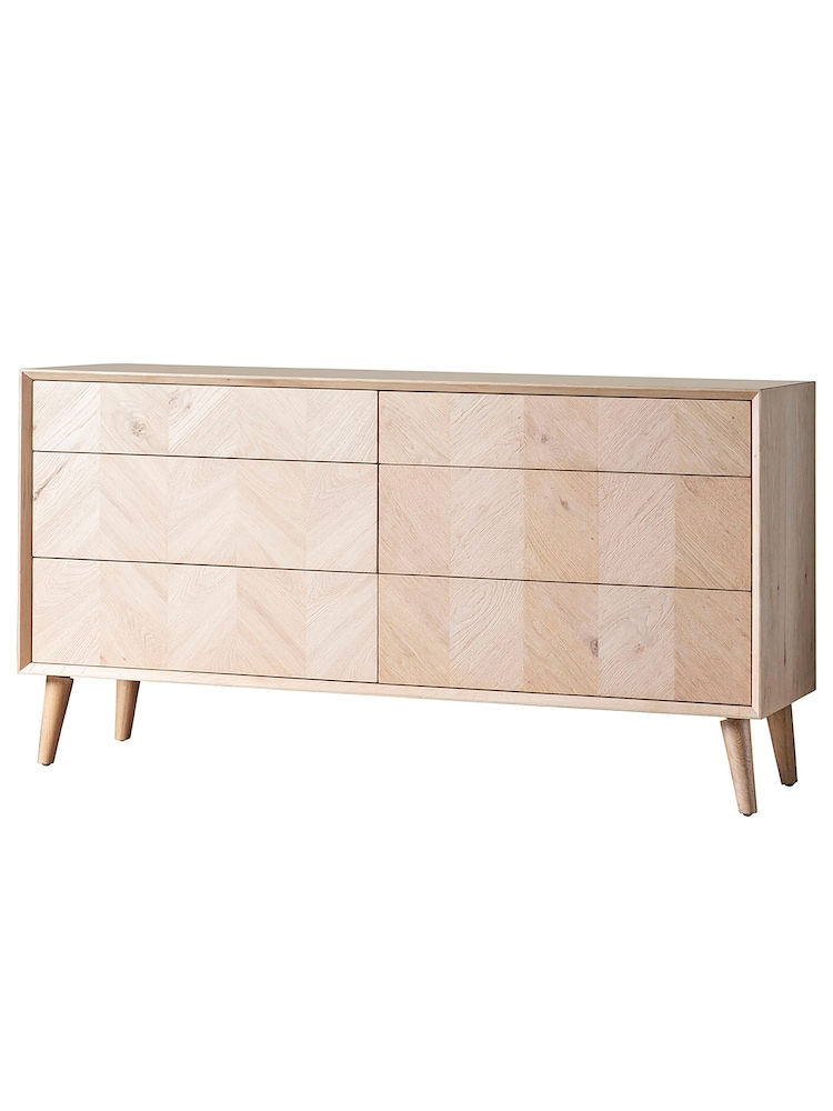 Gallery Home Oak Milano 6 Drawer Chest - Image 4 of 4