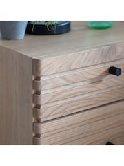 Gallery Home Oak Okayama 2 Drawer Bedside - Image 3 of 4