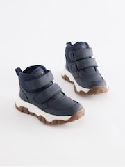 Navy Touch Fastening Warm Lined Hiker Boots - Image 2 of 5