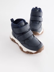 Navy Touch Fastening Warm Lined Hiker Boots - Image 3 of 5