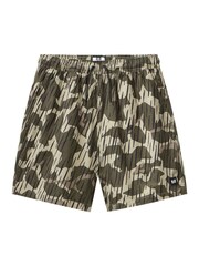 Weekend Offender Mens Green Rain Camo Anzio Camo Shorts - Image 4 of 6