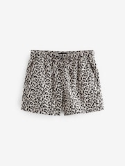 Leopard Print Pull-On Lightweight Denim Shorts - Image 3 of 7