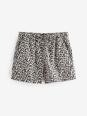 Leopard Print Pull-On Lightweight Denim Shorts - Image 6 of 7