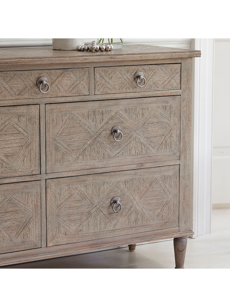 Gallery Home Natural Wood Mustique 7 Drawer Chest - Image 2 of 4
