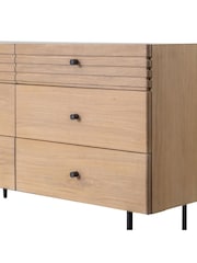 Gallery Home Oak Okayama 6 Drawer Chest - Image 7 of 9