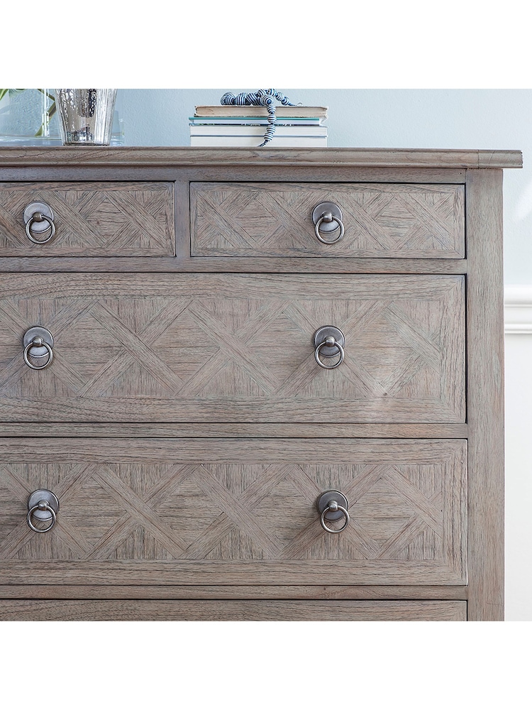 Gallery Home Natural Wood Mustique 5 Drawer Chest - Image 2 of 4
