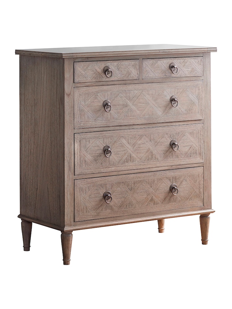 Gallery Home Natural Wood Mustique 5 Drawer Chest - Image 4 of 4