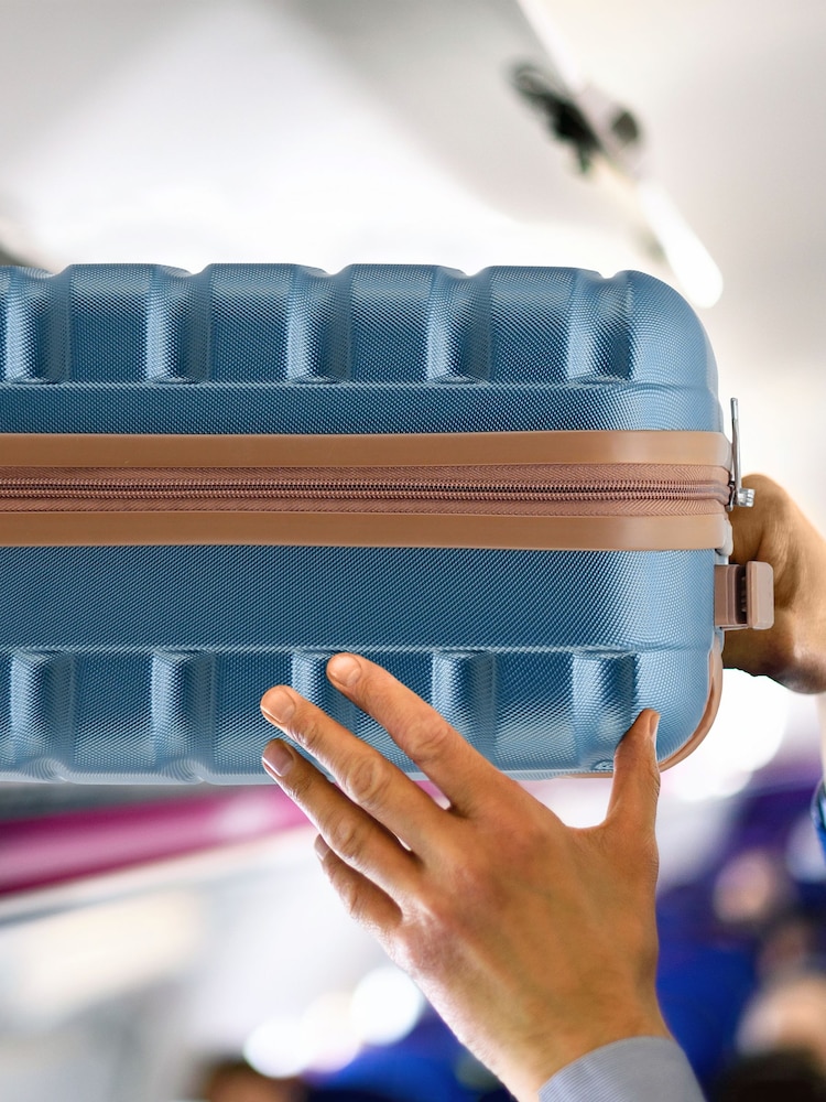 Maleta Rígida de Equipaje de Mano de Cabina bajo el Asiento EasyJet de 4 Ruedas ABS Azul de Flight Knight - Imagen 7 de 7