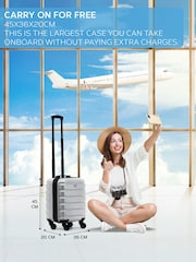 Flight Knight Silver EasyJet Underseat 4 Wheel ABS Hard Case Cabin Carry On Hand Luggage - Image 2 of 7