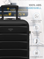 Flight Knight Easyjet Size Hard Shell ABS Cabin Carry On Case Black Luggage - Image 4 of 7