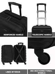 Flight Knight Easyjet Size Hard Shell ABS Cabin Carry On Case Black Luggage - Image 5 of 7