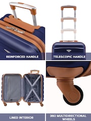 Flight Knight Easyjet Size Blue Hard Shell ABS Cabin Carry On Case Luggage - Image 5 of 7