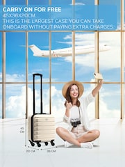 Flight Knight Cream EasyJet Underseat 4 Wheel ABS Hard Case Cabin Carry On Hand Luggage - Image 2 of 7