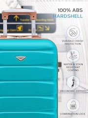 Flight Knight Easyjet Size Hard Shell ABS Cabin Carry On Case Blue Luggage - Image 4 of 7