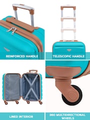 Flight Knight Easyjet Size Hard Shell ABS Cabin Carry On Case Blue Luggage - Image 5 of 7