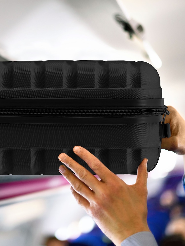 Maleta Negra de Equipaje de Mano de Cabina Underseat con 4 Ruedas ABS y Estuche Rígido 45x36x20cm de Flight Knight - Imagen 7 de 7