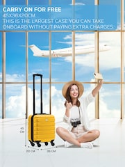Flight Knight Yellow EasyJet Underseat 4 Wheel ABS Hard Case Cabin Carry On Hand Luggage - Image 2 of 7