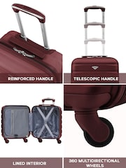 Flight Knight Gold Large Check in Case EasyJet Carry On Suitcases Set Of Two (Underseat & Overhead Bag Sizes) - Image 5 of 7