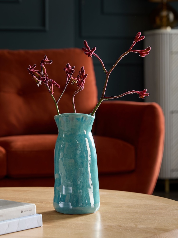 Blue Organic Shaped Vase - Image 1 of 4