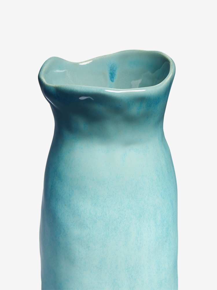 Blue Organic Shaped Vase - Image 4 of 4