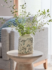 White/Blue Isla Floral Vase - Image 1 of 4