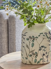 White/Blue Isla Floral Vase - Image 2 of 4