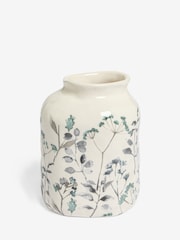 White/Blue Isla Floral Vase - Image 3 of 4