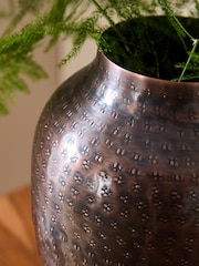 Bronze Metal Etched Vase - Image 2 of 4