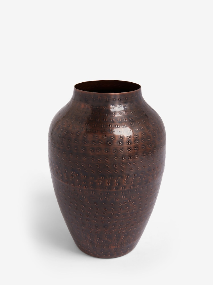 Bronze Metal Etched Vase - Image 3 of 4
