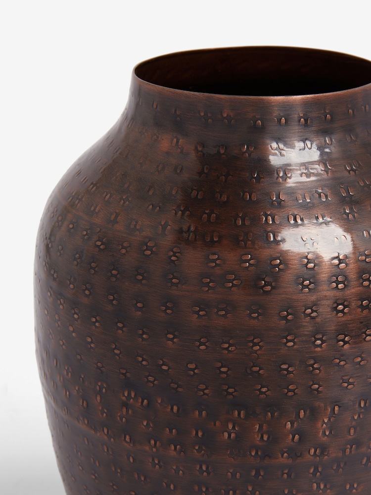 Bronze Metal Etched Vase - Image 4 of 4