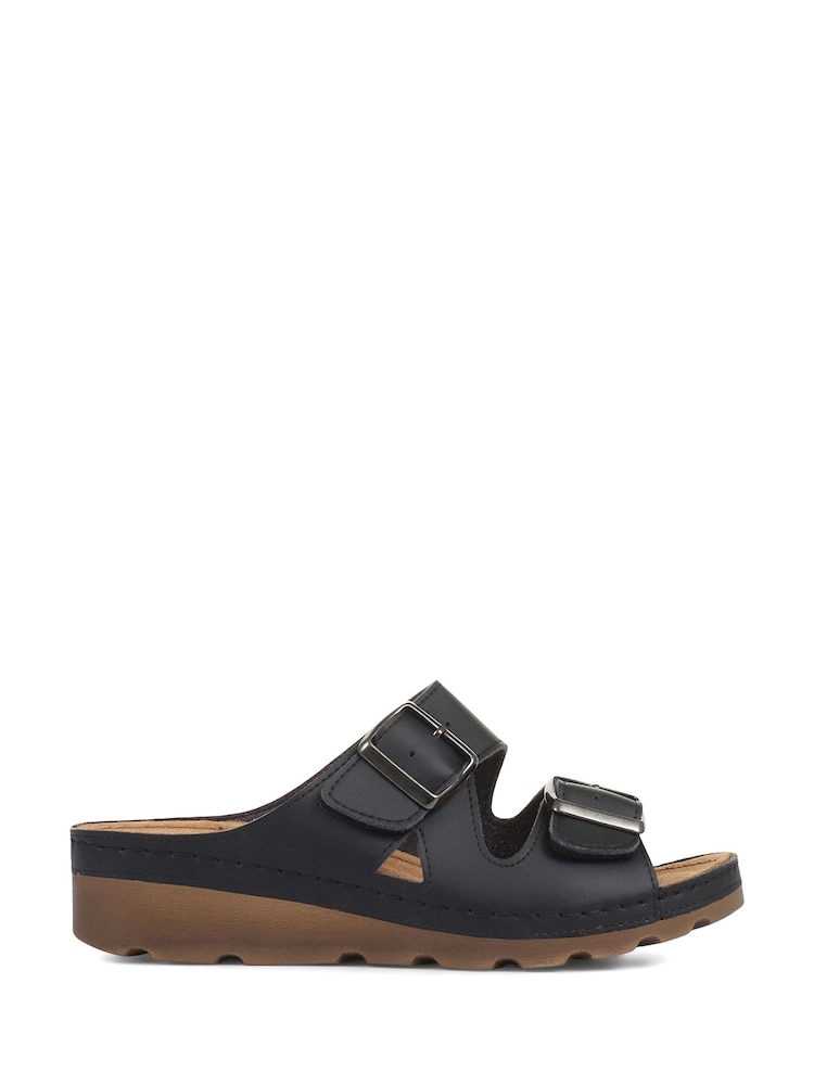 Pavers Black Pavers Adjustable Black Mule Sandals - Image 2 of 6