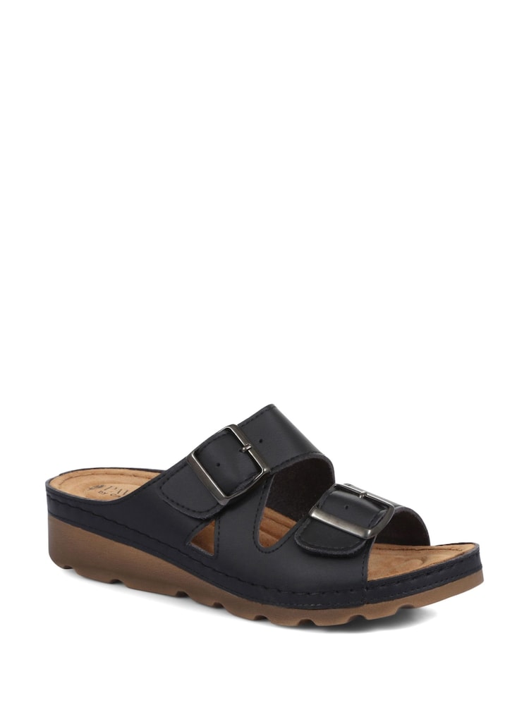 Pavers Black Pavers Adjustable Black Mule Sandals - Image 3 of 6