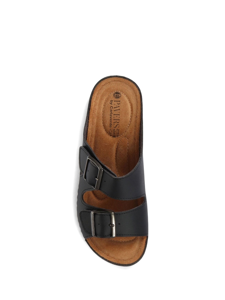 Pavers Black Pavers Adjustable Black Mule Sandals - Image 5 of 6