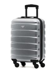 Flight Knight Easyjet Size Silver Hard Shell ABS Cabin Carry On Case Luggage - Image 1 of 7