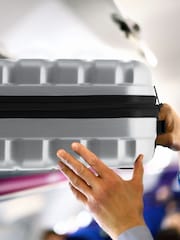 Flight Knight Easyjet Size Silver Hard Shell ABS Cabin Carry On Case Luggage - Image 7 of 7