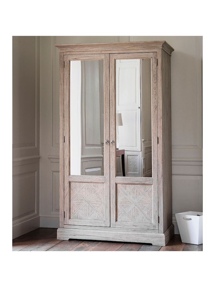 Gallery Home Natural Wood Mustique Double Wardrobe - Image 1 of 4