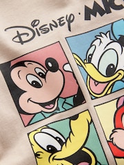 Neutral 100% Cotton Mickey Mouse Long Sleeve T-Shirt (3mths-8yrs) - Image 3 of 5