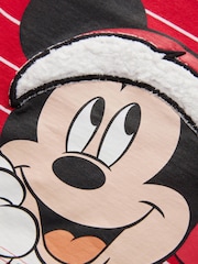 Red 100% Cotton Long Sleeve Mickey Mouse Christmas T-Shirt (6mths-8yrs) - Image 3 of 4