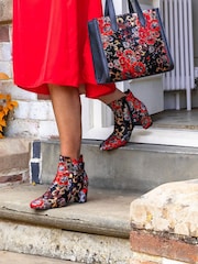 Pavers Red Pavers Red Floral Tote Bag - Image 3 of 3