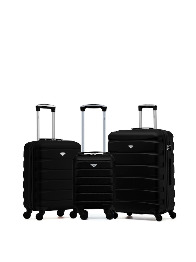 Flight Knight Ryan Air Cary On Black Suitcases Set Of Two  (Free & Priorty Bag Sizes) - Image 1 of 7