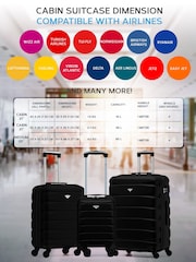 Flight Knight Ryan Air Cary On Black Suitcases Set Of Two  (Free & Priorty Bag Sizes) - Image 3 of 7