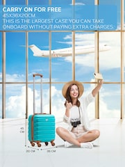 Flight Knight Blue EasyJet Underseat 4 Wheel ABS Hard Case Cabin Carry On Hand Luggage - Image 2 of 7