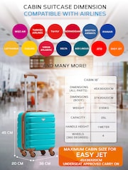 Flight Knight Blue EasyJet Underseat 4 Wheel ABS Hard Case Cabin Carry On Hand Luggage - Image 3 of 7